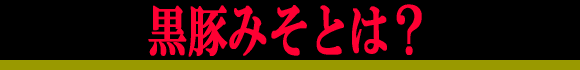 黒豚味噌とは?